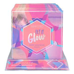 Sunkissed Let It Glow Baked Highlighter Palette|Cheeks PakistanSunkissed Let It Glow Baked Highlighter Palette|Cheeks Pakistan