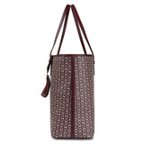 Tory Burch Gemini Link Canvas Tote Ryl Burgundy Bag-53303