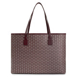 Tory Burch Gemini Link Canvas Tote Ryl Burgundy Bag-53303