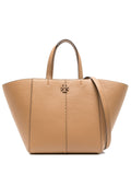 Tory Burch Pvc Double T-Leather Tote Brown Bag-147574