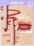 SHEGLAM Lipstick & Liner Duo-Cherry Fudge