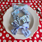 Printed Pink Bow Clip ( Set of 3 ) - B18
