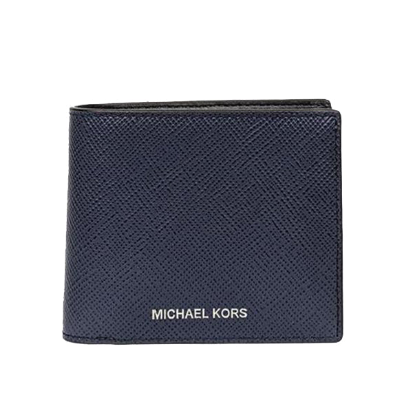 Michael Kors Harrison Leather Billfold Wallet With Passcase Navy - 36U9LHRF6L