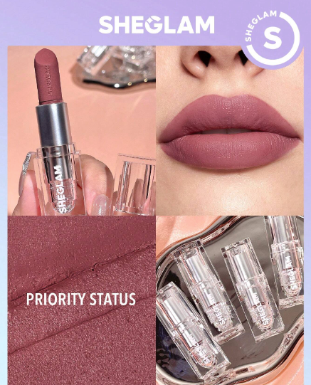 SHEGLAM Cosmic Crystal Matte Lipstick - Priority Status