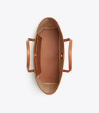 Tory Burch Gemini Link Canvas Tote (Light Umber) -TB53303-905
