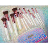 BH Cosmetics Crystal Quartz 12-pc Brush Set + Case| Cheeks Pakistan