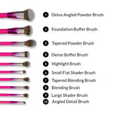 BH Cosmetics Midnight Festival 10 Piece Brush Set| Cheeks Pakistan