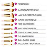 BH Cosmetics Brush Pink Perfection 10 Piece Brush Set with Bag