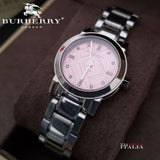 Burberry watch pink hot sale
