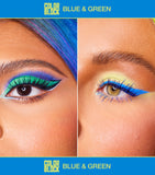Huda Beauty Color Block Eyeshadow Palette - Blue & Green| Cheeks Pakistan