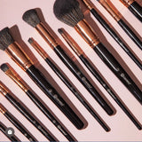 BH Cosmetics Signature Rose Gold 13-Piece Brush Set - Black