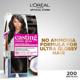 L'Oreal Casting Creme Gloss Hair Dye - 200 Deep Black